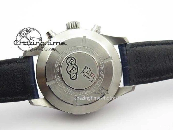 MIROTIME 1225 Pilot Chrono SS IW387809 ZF 1:1 Best Edition Silver Dial Blue Numbers On Blue Leather Strap A Lightweight 7263